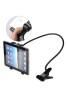 360 Degree Rotation Lazy Bed Desk Mount Tablet Stand Holder with Adjustable Clamp Clip - Black